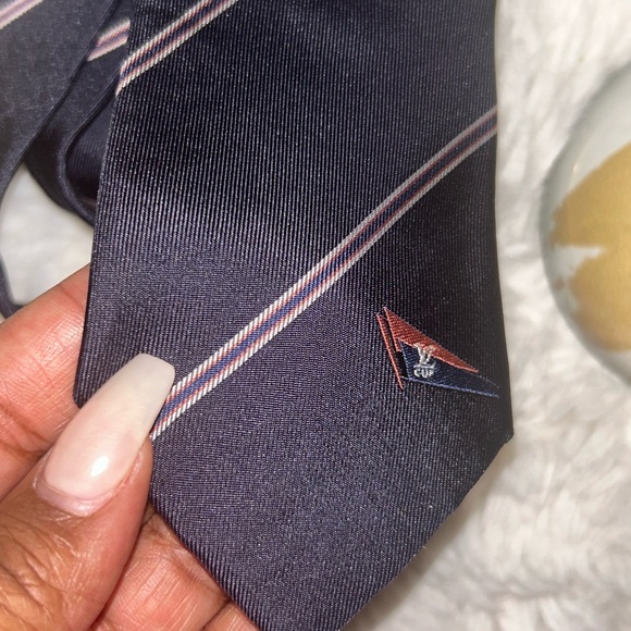 Louis Vuitton Navy Blue Americup Silk Tie - Picture 4 of 8